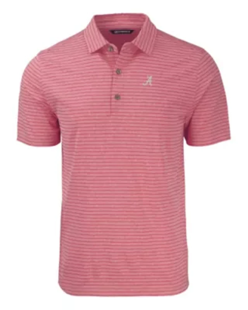 Big & Tall NCAA Alabama Crimson Tide Forge Eco Heather Stripe Stretch Recycled Polo