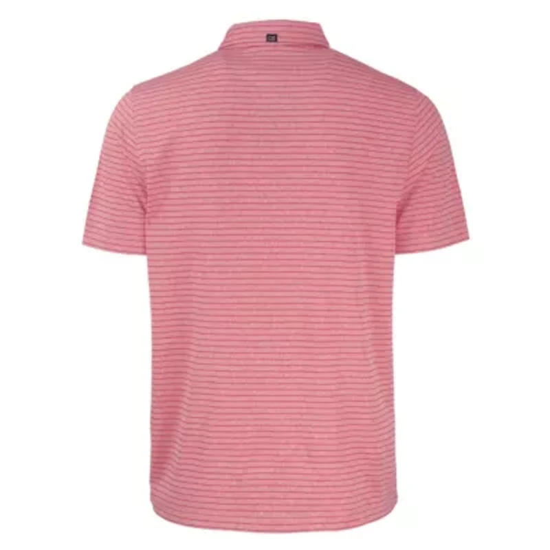 Big & Tall NCAA Alabama Crimson Tide Forge Eco Heather Stripe Stretch Recycled Polo