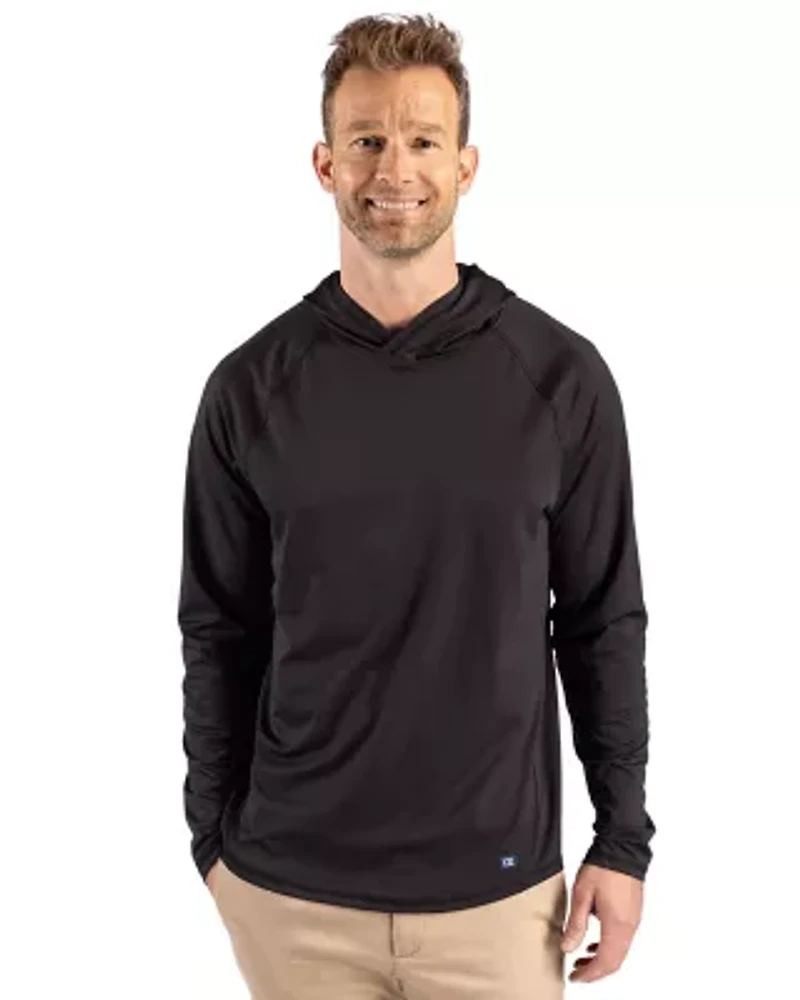 Cutter & Buck Prospect Recycled Featherlight Stretch Mens Big Tall Hooded Pullover