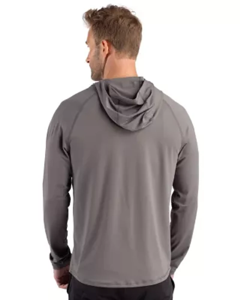 Cutter & Buck Prospect Recycled Featherlight Stretch Mens Big Tall Hooded Pullover
