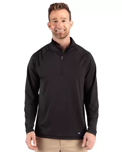 Cutter & Buck Prospect Recycled Featherlight Stretch Mens Big Tall Quarter Zip