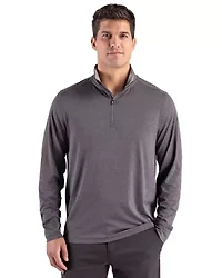 Cutter & Buck Forge Recycled Four-Way Stretch Mens Big Tall Quarter Zip Pullover