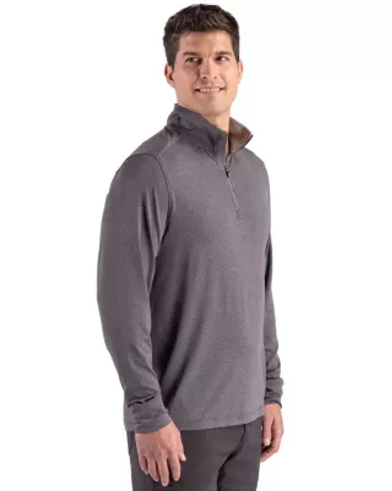 Cutter & Buck Forge Recycled Four-Way Stretch Mens Big Tall Quarter Zip Pullover