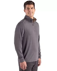 Cutter & Buck Forge Recycled Four-Way Stretch Mens Big Tall Quarter Zip Pullover