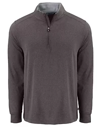 Cutter & Buck Forge Recycled Four-Way Stretch Mens Big Tall Quarter Zip Pullover