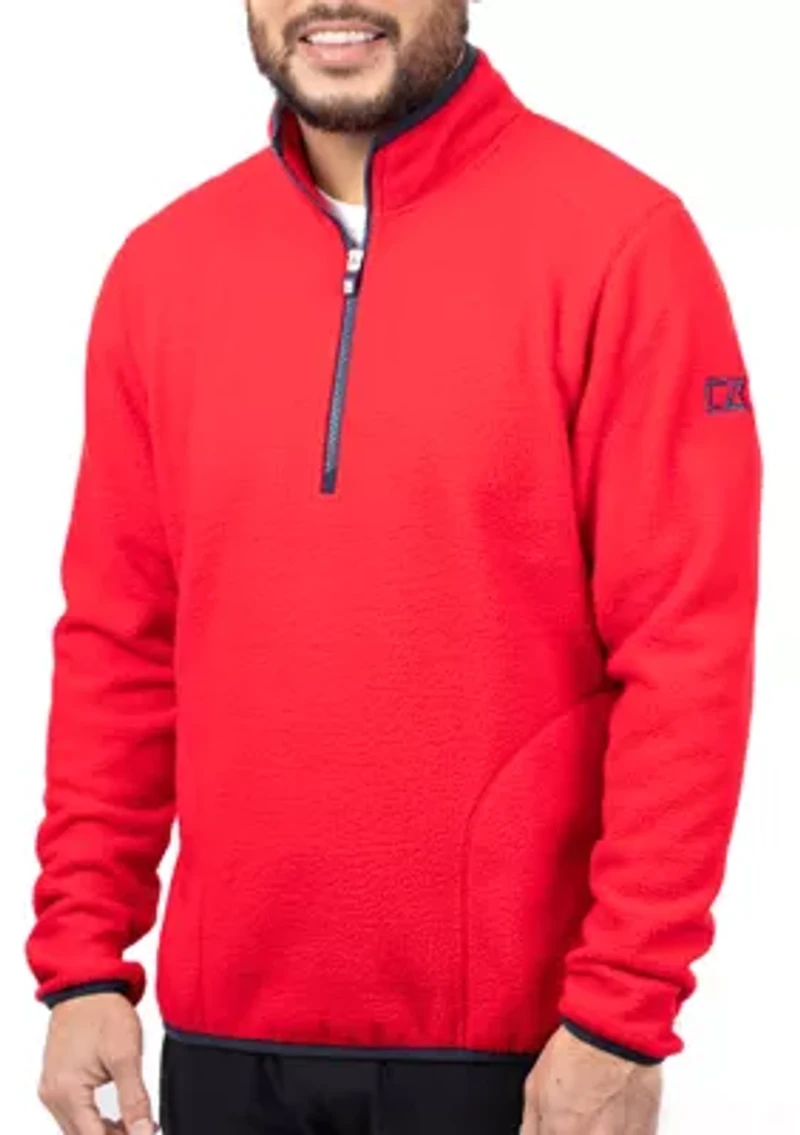 Cascade Eco Sherpa Fleece Mens Big & Tall Quarter Zip Jacket