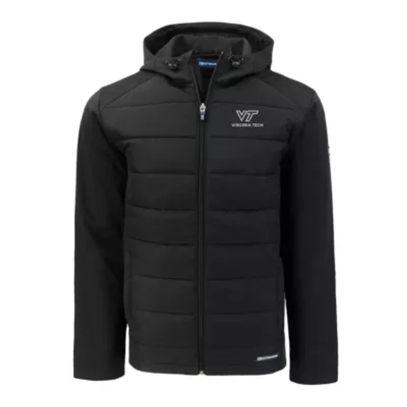 NCAA Virginia Tech Hokies Big & Tall Evoke Hybrid Eco Softshell Recycled Full-Zip Hoodie