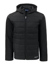Cutter & Buck Evoke Hybrid Eco Softshell Recycled Full Zip Mens Big Tall Hooded Jacket
