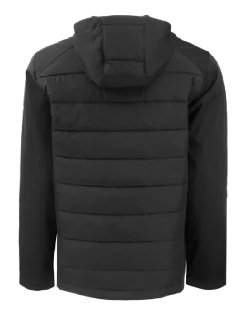 Cutter & Buck Evoke Hybrid Eco Softshell Recycled Full Zip Mens Big Tall Hooded Jacket