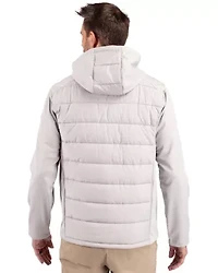 Cutter & Buck Evoke Hybrid Eco Softshell Recycled Full Zip Mens Big Tall Hooded Jacket