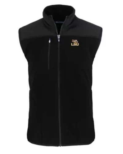 NCAA LSU Tigers Big & Tall Cascade Eco Sherpa Fleece Full-Zip Vest
