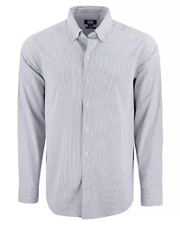 Cutter & Buck Skyline Epic Confidence Recycled Pinstripe Mens Big Tall Long Sleeve Dress Shirt