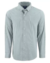 Cutter & Buck Skyline Epic Confidence Recycled Pinstripe Mens Big Tall Long Sleeve Dress Shirt