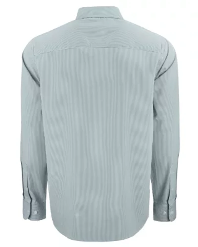 Cutter & Buck Skyline Epic Confidence Recycled Pinstripe Mens Big Tall Long Sleeve Dress Shirt