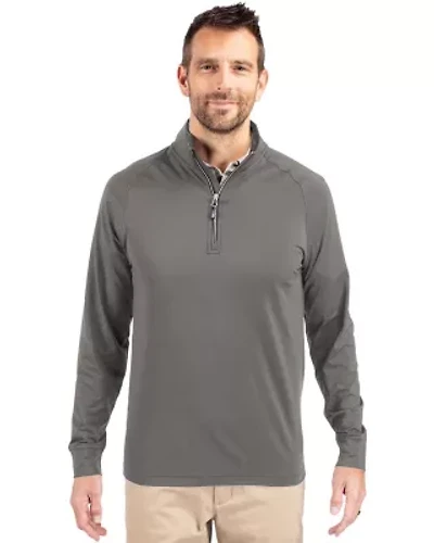 Big & Tall Cutter Buck Adapt Eco Knit Stretch Recycled Mens Quarter Zip Pullover