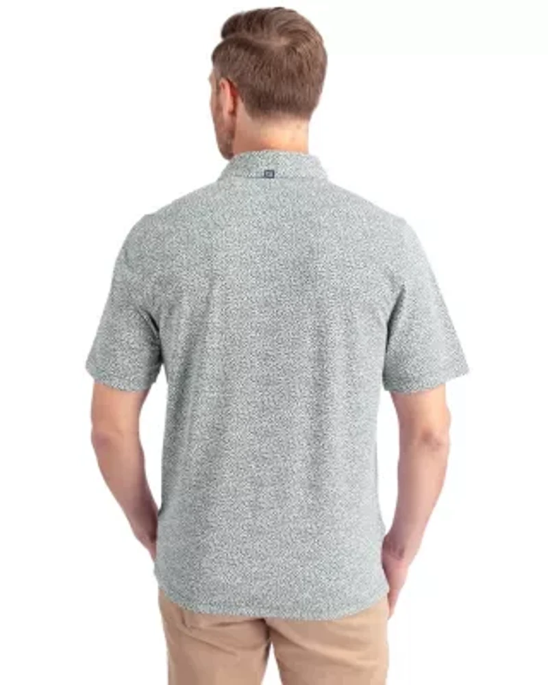 Cutter & Buck Virtue Eco Pique Botanical Print Recycled Mens Polo