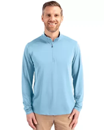 Cutter & Buck Virtue Eco Pique Recycled Quarter Zip Mens Pullover