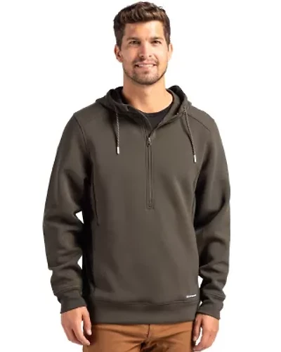 Cutter & Buck Roam Eco Half Zip Recycled Mens Hooded Pullover