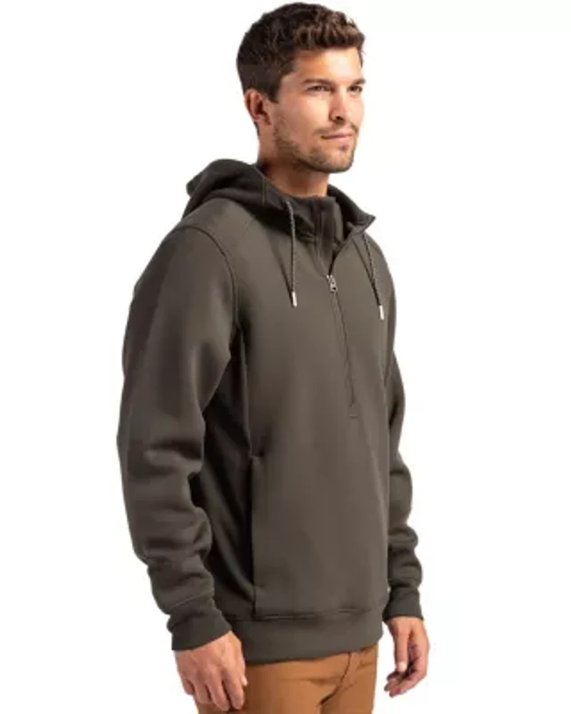 Cutter & Buck Roam Eco Half Zip Recycled Mens Hooded Pullover