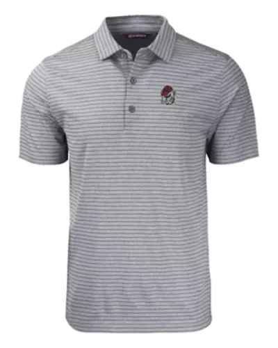 NCAA Georgia Bulldogs Forge Eco Heather Stripe Stretch Recycled Polo