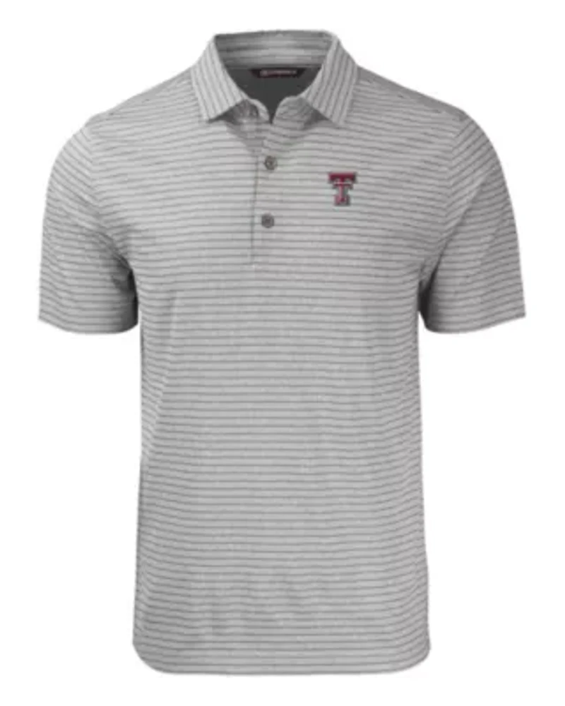 NCAA Texas Tech Red Raiders Forge Eco Heather Stripe Stretch Recycled Polo