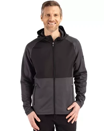Big & Tall Cutter Buck Peshastin Fleece Recycled Mens Hybrid Jacket