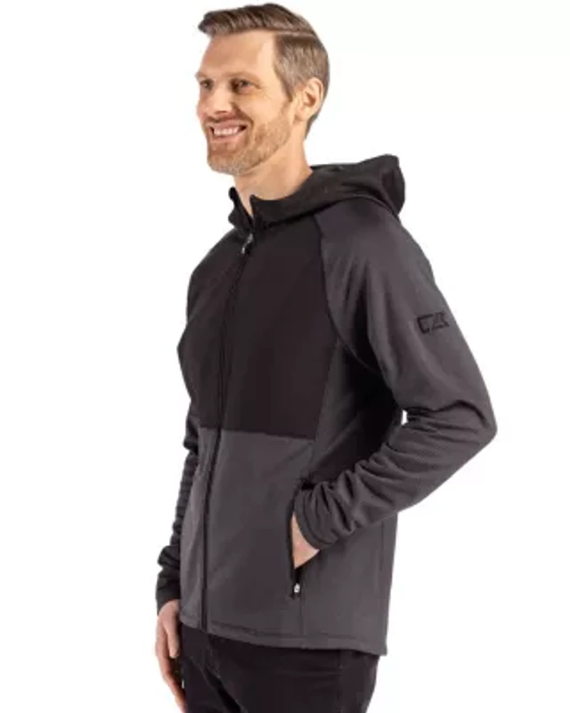Big & Tall Cutter Buck Peshastin Fleece Recycled Mens Hybrid Jacket