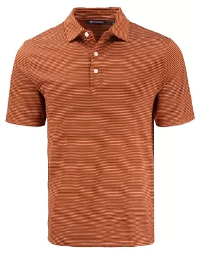 Big & Tall Cutter Buck Forge Eco Fine Line Stripe Stretch  Recycled Mens Polo