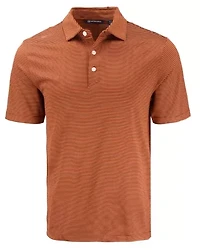 Big & Tall Cutter Buck Forge Eco Fine Line Stripe Stretch  Recycled Mens Polo