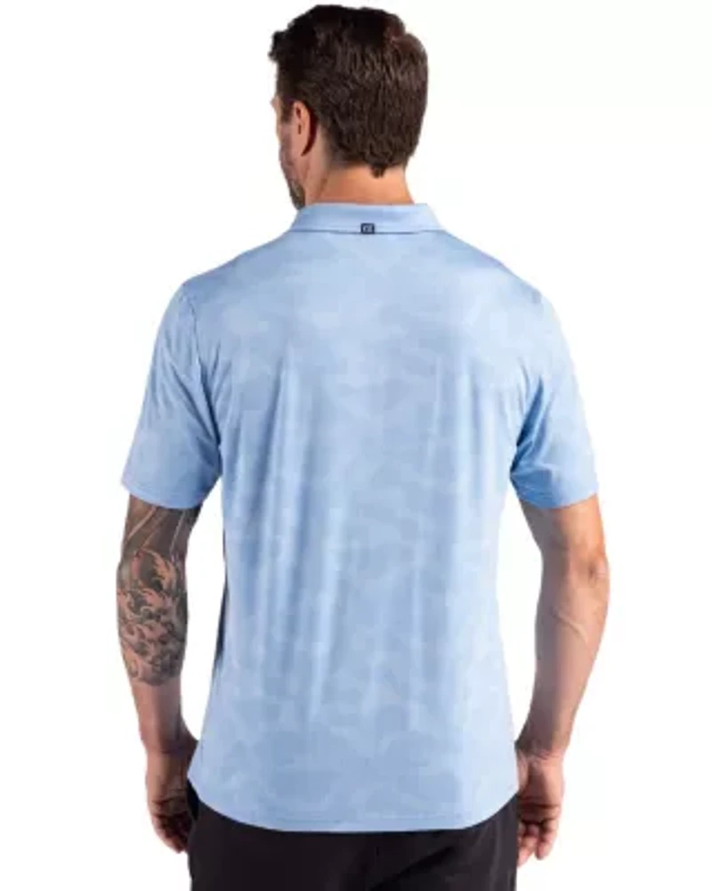 Cutter & Buck Coastline Recycled Double Peached Camo Print Mens Polo