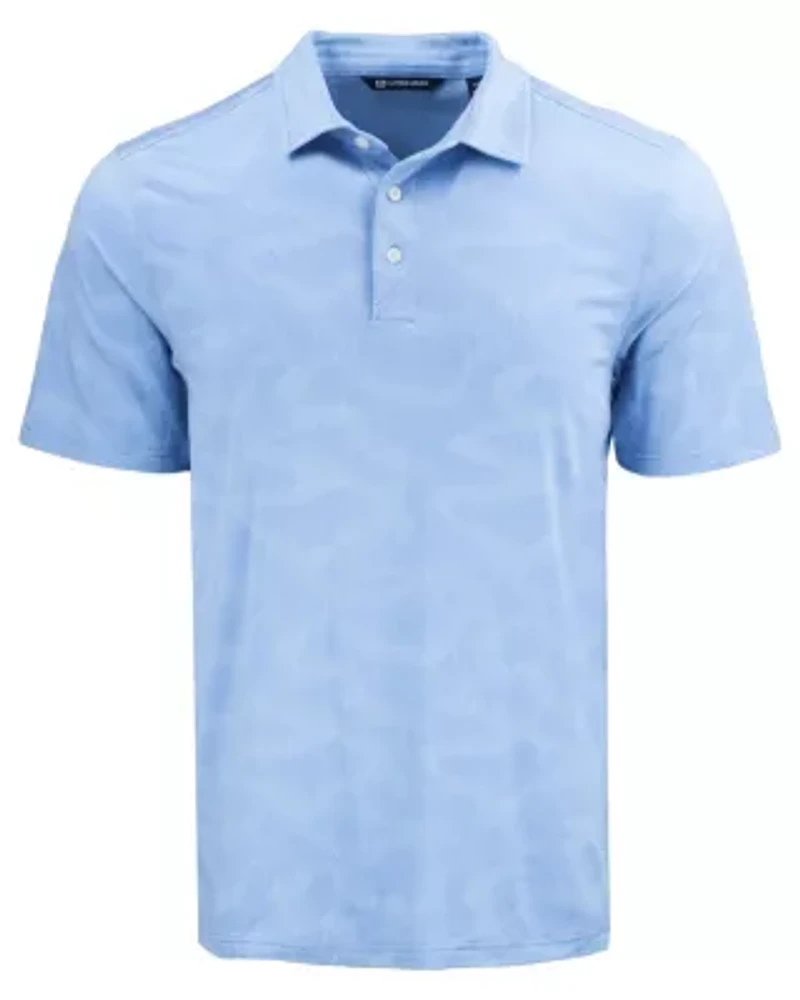 Cutter & Buck Coastline Recycled Double Peached Camo Print Mens Polo