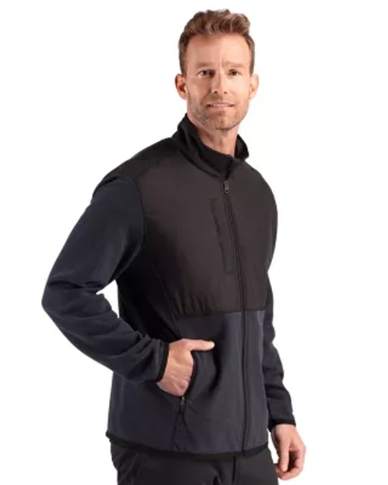 Cutter & Buck Hunts Point Recycled Fleece Mens Hybrid Full Zip Jacket