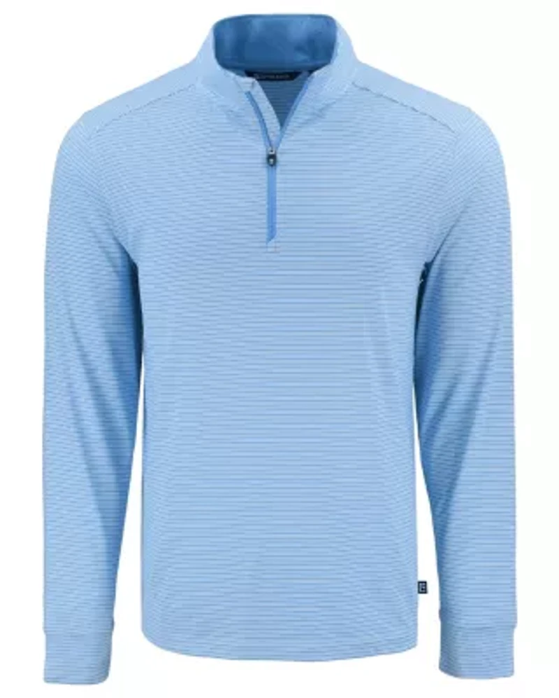 Cutter & Buck Forge Recycled Double Stripe Four-Way Stretch Mens Quarter Zip Pullover