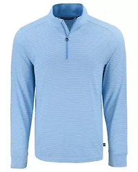 Cutter & Buck Forge Recycled Double Stripe Four-Way Stretch Mens Quarter Zip Pullover