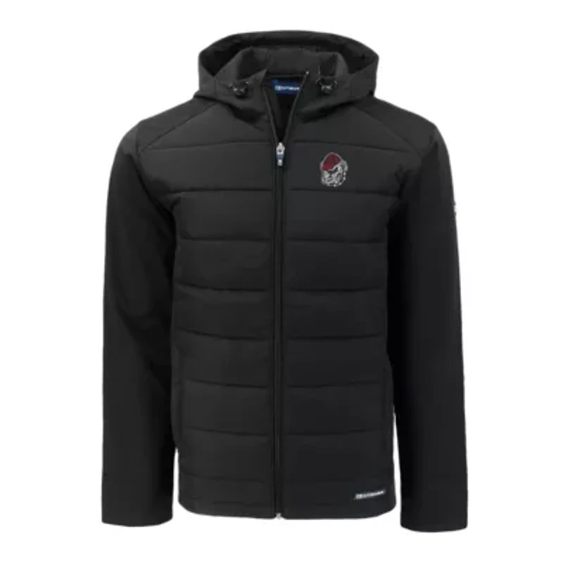 NCAA Georgia Bulldogs Evoke Hybrid Eco Softshell Recycled Full-Zip Hoodie