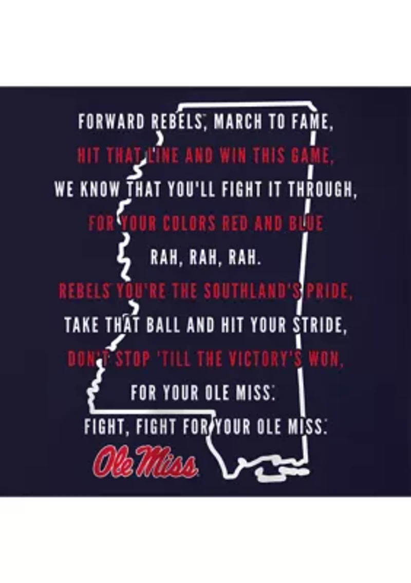 NCAA Ole Miss Rebels Fight Song Graphic T-Shirt
