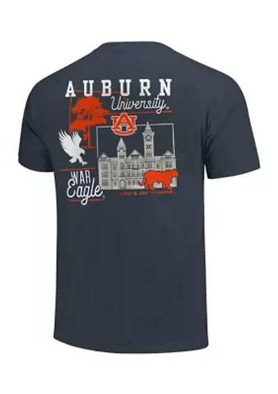 NCAA Auburn Tigers Comfort Color Campus Blocks T-Shirt