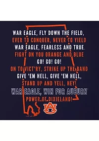 NCAA Auburn Tigers Fight Song Graphic T-Shirt