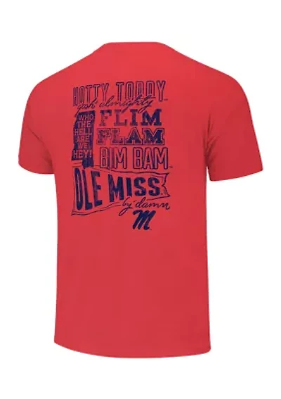 NCAA Ole Miss Rebels Fight Song Flag Graphic T-Shirt