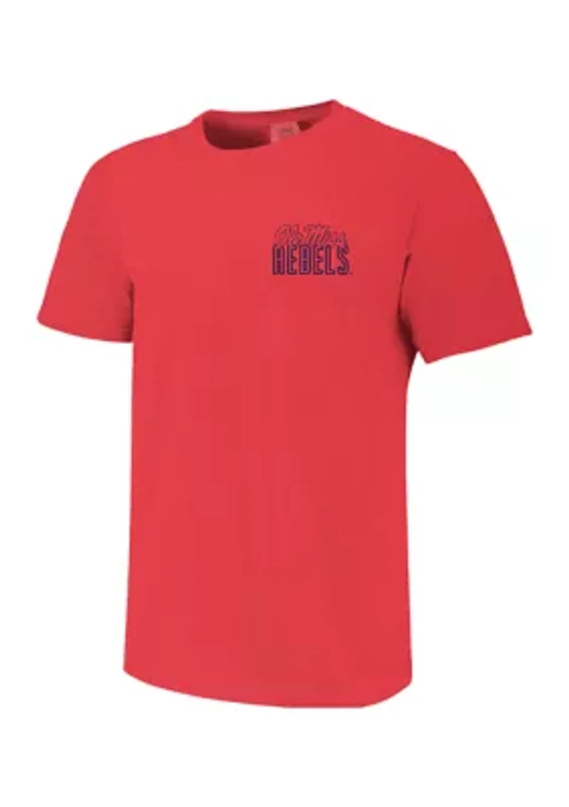 NCAA Ole Miss Rebels Fight Song Flag Graphic T-Shirt