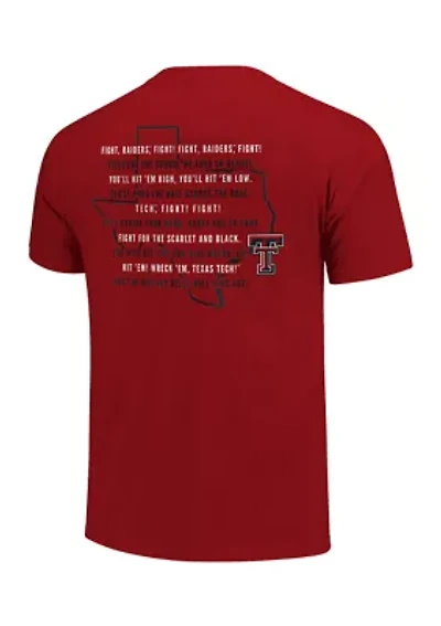 NCAA Texas Tech Red Raiders Fight Song State Overlay Short Sleeve T-Shirt