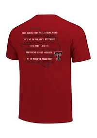 NCAA Texas Tech Red Raiders Fight Song State Overlay Short Sleeve T-Shirt
