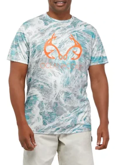 Big & Tall Ocean Print Graphic T-Shirt