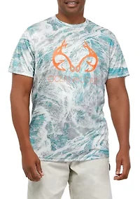 Big & Tall Ocean Print Graphic T-Shirt