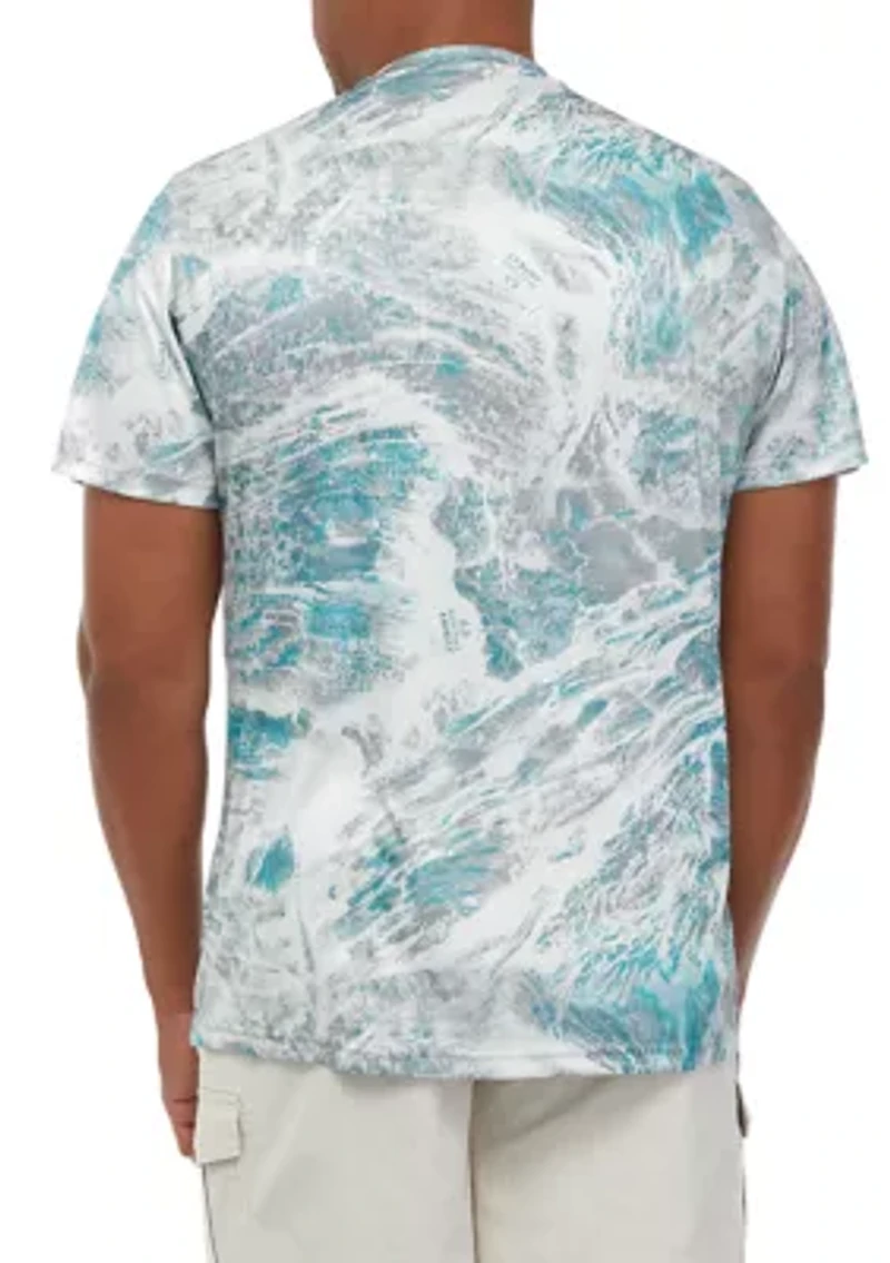 Big & Tall Ocean Print Graphic T-Shirt