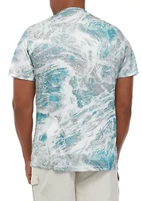 Big & Tall Ocean Print Graphic T-Shirt