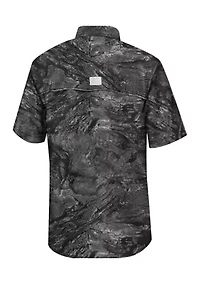 Big & Tall Tie Dye Collared Fishing Shirt