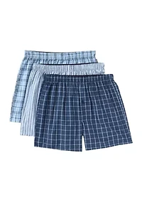 Men's 3 Pack Woven Boxers