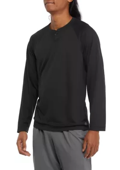 Long Sleeve Thermal Henley Shirt