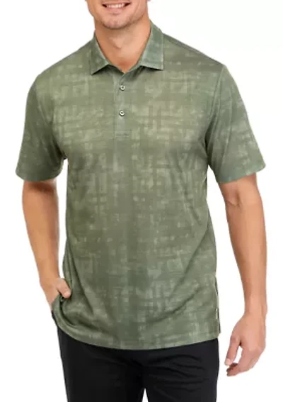 Printed Brushed Knit Polo